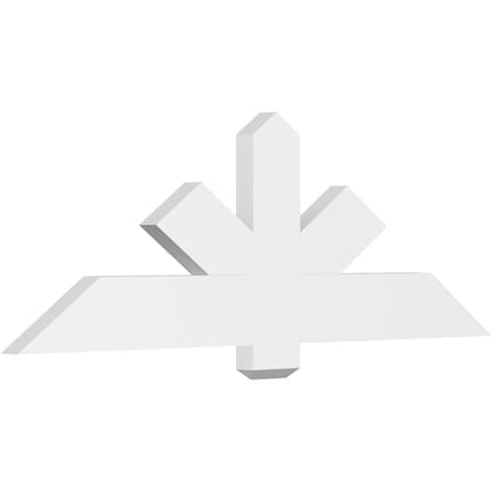 Ekena Millwork Kennewick Architectural Grade PVC Gable Bracket, 60"W x 20"H x 2"D x 6"F, 8/12 Pitch GBP060X20X0206KEN00